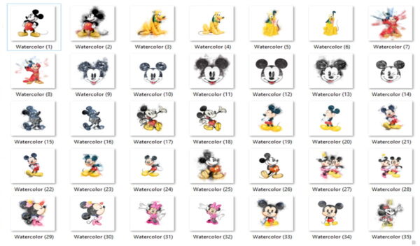 Kit Digital Turma Do Mickey Aquarela - Imagem 3