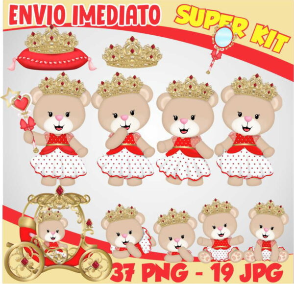 Kit Digital Ursinha Realeza
