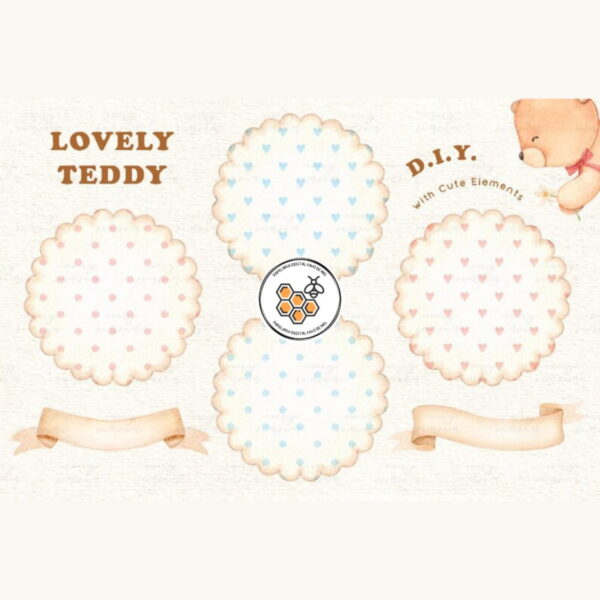 Kit Digital Ursinho Aquarela Premium - Lovely Teddy - Image 3