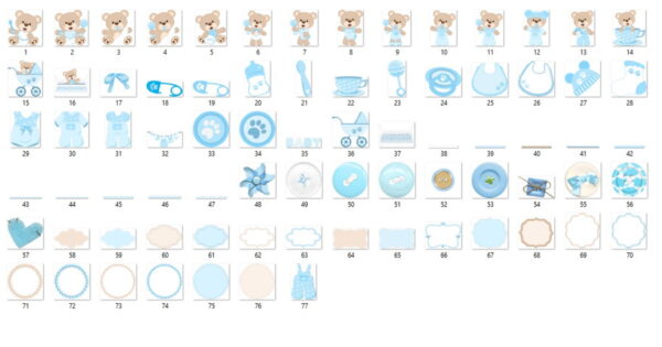 Kit Digital Ursinho Baby Azul - Imagem 2