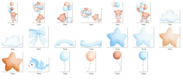 Kit Digital Ursinho Baby Balão - Imagem 3