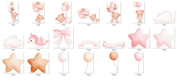 Kit Digital Ursinho Baby Balão - Imagem 2