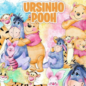 Kit Digital Ursinho Pooh Aquarela#1516#