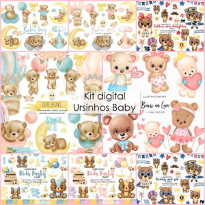 kit digital Ursinhos baby
