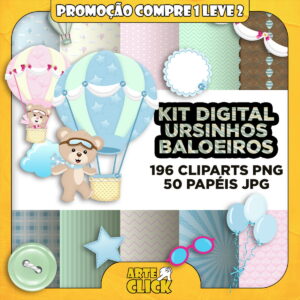 Kit Digital Ursinhos Baloeiros