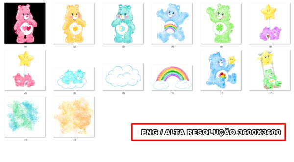 Kit Digital Ursinhos Carinhosos Aquarela - Imagem 2