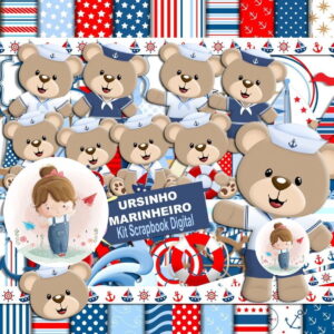 Kit Digital - Urso Marinheiro