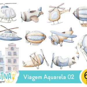 Kit Digital - Viagem Aquarela 02