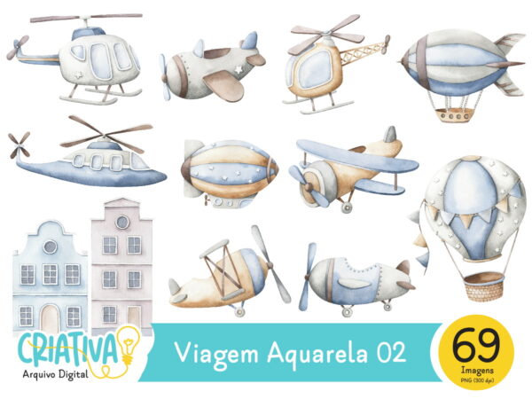 Kit Digital - Viagem Aquarela 02