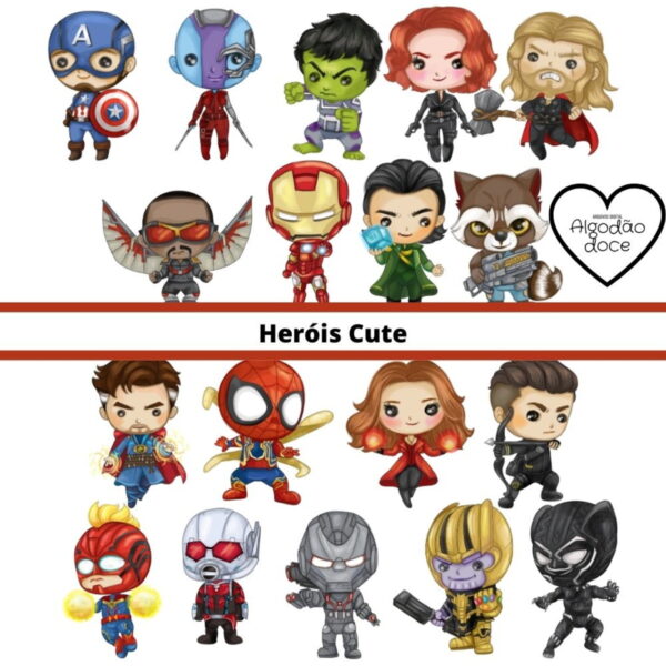 Kit Digital Vingadores Cute #212 - Image 2