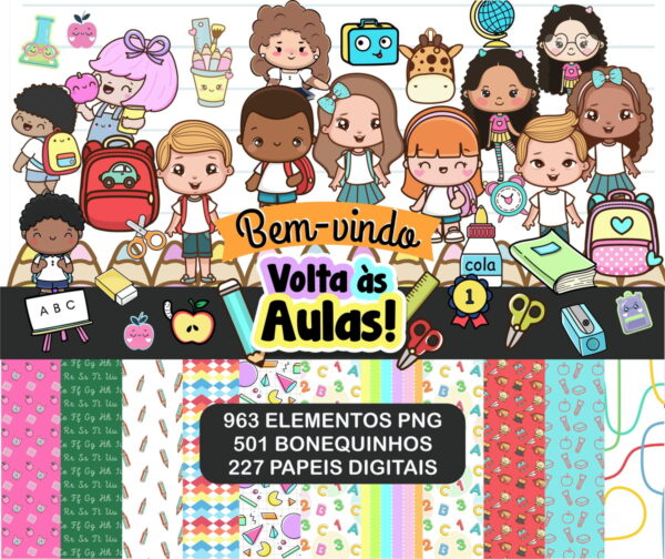 Kit Digital Volta as Aulas Completo Arquivo Png