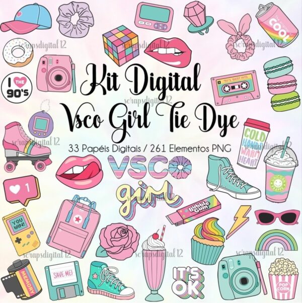 Kit Digital - Vsco Girl Tie Dye