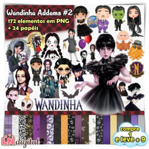 Kit Digital Wandinha Addams #2