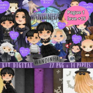Kit Digital Wandinha Addams #209