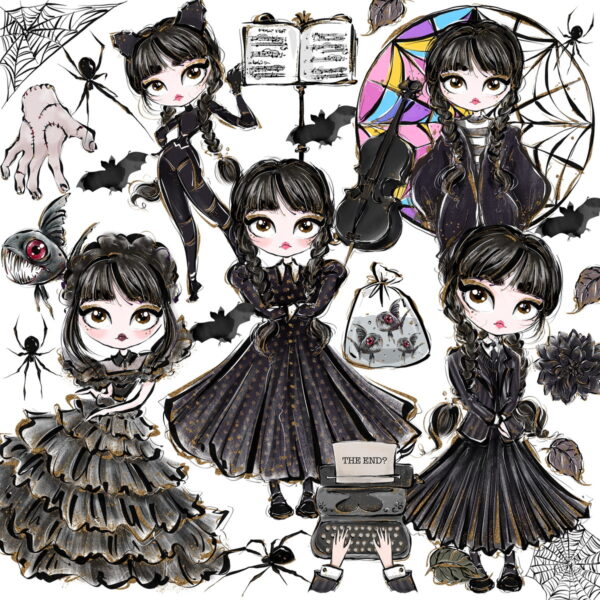 Kit Digital Wandinha Aquarela