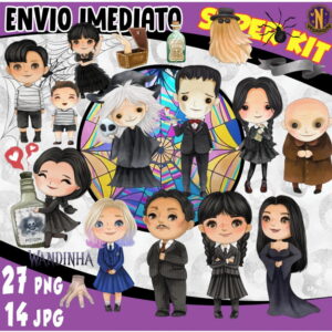 Kit Digital Wandinha Cute