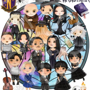 Kit Digital Wandinha Família Addams