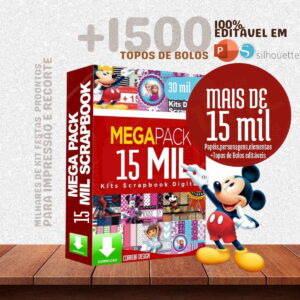 Kit Festa 1500 Arquivos +1500 Topos de Bolos Editável