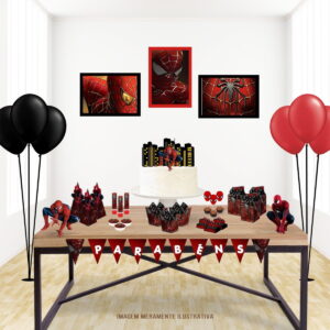 KIT SO UM BOLINHO HOMEM ARANHA - ARQUIVO DE CORTE