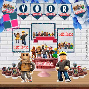 KIT SO UM BOLINHO ROBLOX MENINO - ARQUIVO DE CORTE