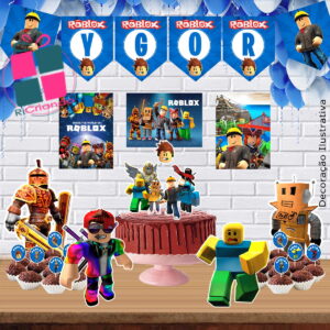 Kit So Um Bolinho Roblox Menino - Arquivo de Corte