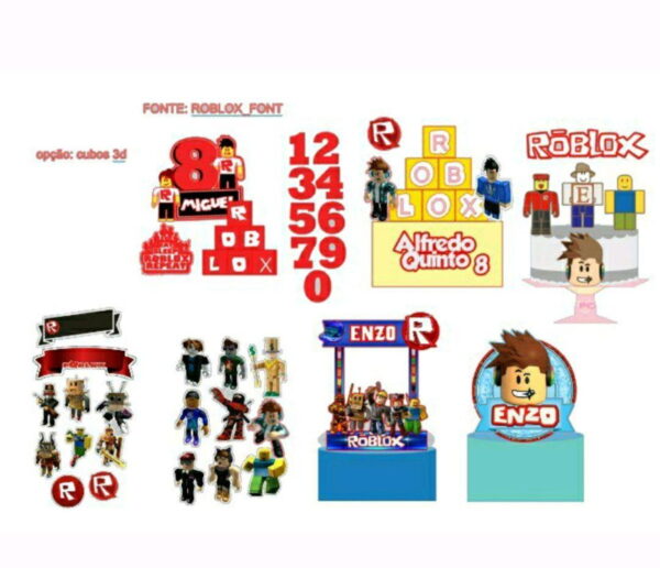 Kit Topo Roblox + 4 Arquivos a Sua Escolha