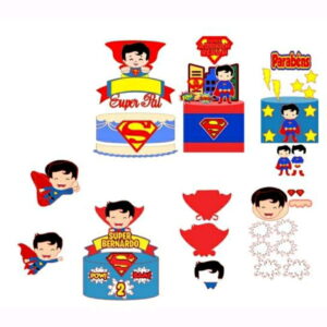 Kit Topo super homem kids + 4 ARQUIVOS A SUA ESCOLHA