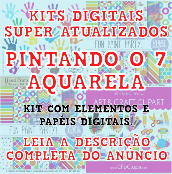 Kits Digitais - Pintando o 7 / Aquarela