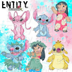 Lilo e Stitch Aquarela Kit Digital Compre 1 Leve 3