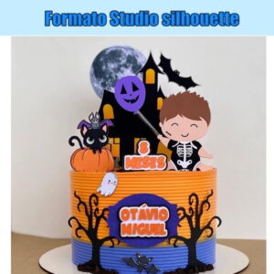 M 38 -ARQUIVO TOPO DE BOLO HALLOWEEN Esqueleto Menino -03