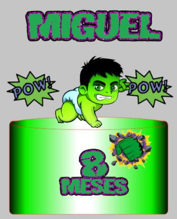 M136 - Topo de Bolo Hulk Baby