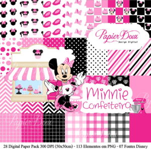 Kit Digital Minnie Confeiteira