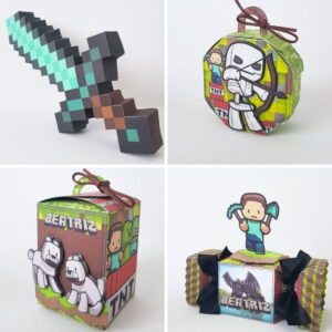 Minecraft - Artes Studio, pdf e Png para Festas - 2534