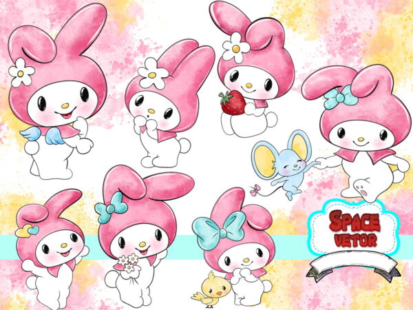 My Melody Aquarela ,kit Digital Compre 1 Leve 3