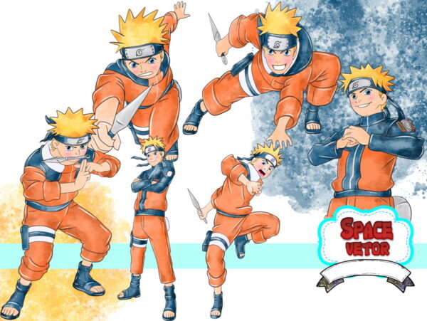 Naruto Kit Digital Aquarela Compre 1 Leve 3