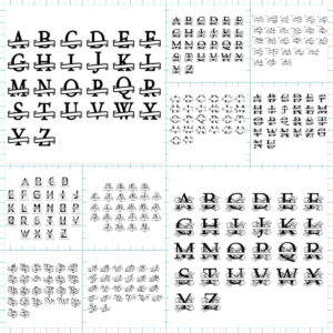 Pack Monogramas para Balão Bubble - Arquivo Digital Studio