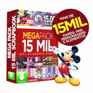 Pacote Pack 15 Mil Kits Digitais Scrapbook Papel Digital