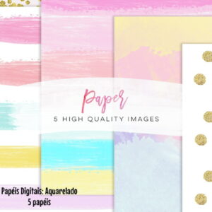 Papéis Digitais: Aquarela 4