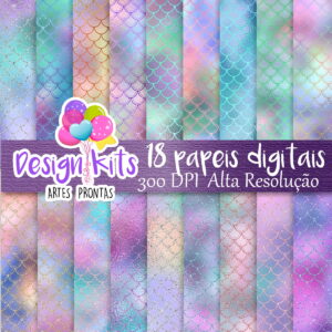 Papéis Sereia kit digital