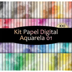 Papel Digital Aquarela 01 (100 Texturas)