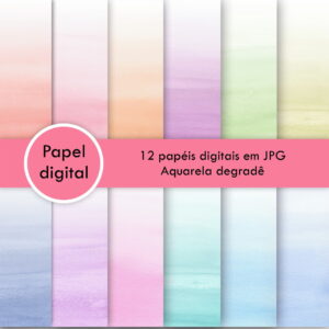 Papel Digital - Aquarela Degradê