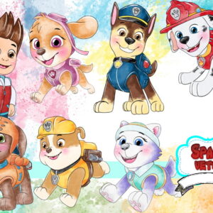 Kit Digital Patrulha Canina Aquarela, Compre 1 Leve 3