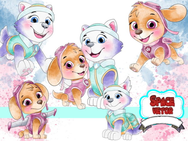 Patrulha Rosa Aquarela Kit Digital Compre 1 Leve 3