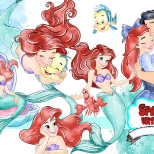 Pequena Sereia Aquarela Kit Digital Compre 1 Leve 3.....