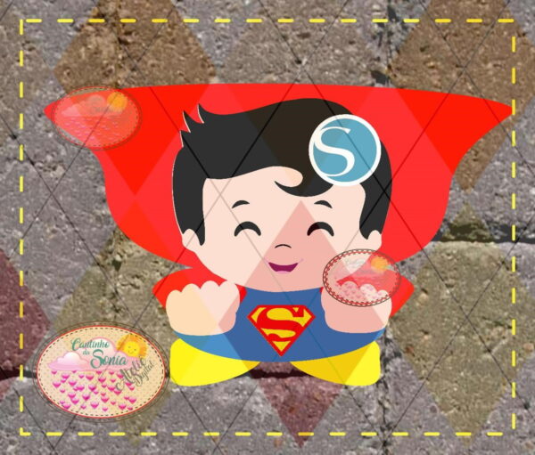 PERSONAGEM SUPER HOMEM CUTE EM Camadas - 1438 STUDIO