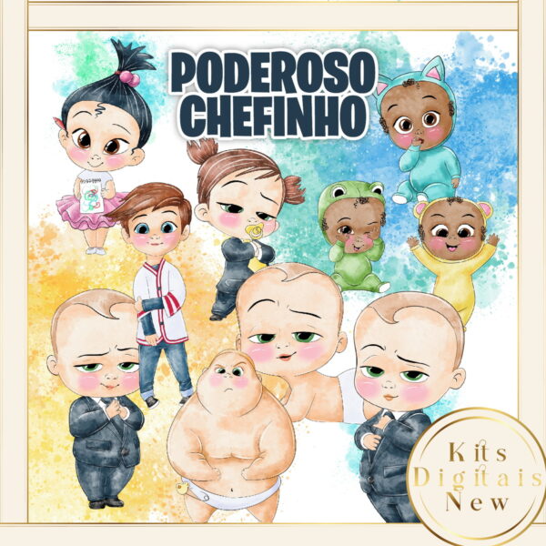 Poderoso Chefinho Aquarela Kit Digital