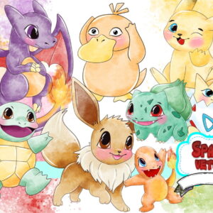 Pokémon Aquarela Kit Digital Compre 1 Leve 3
