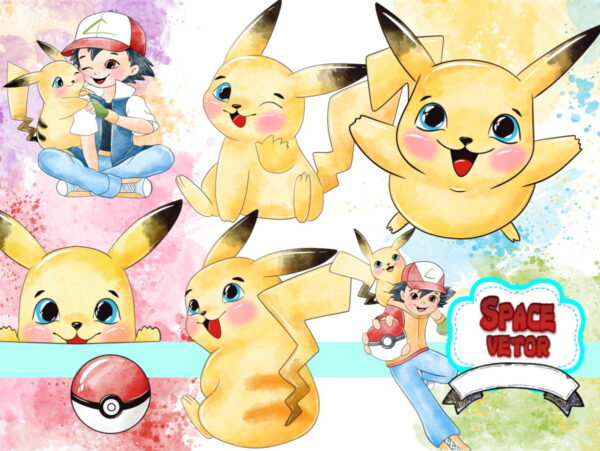 Pokémon Aquarela Kit Digital Compre 1 Leve 3