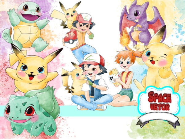 Pokémon Aquarela ,kit Digital Compre 1 Leve 3