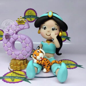 Princesa Jasmine - Topo de Bolo